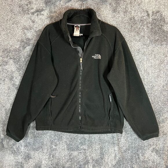 The North Face Jacket Mens Small Black Fleece Full Zip Coat Winter Warm Comfort - Picture 1 of 8